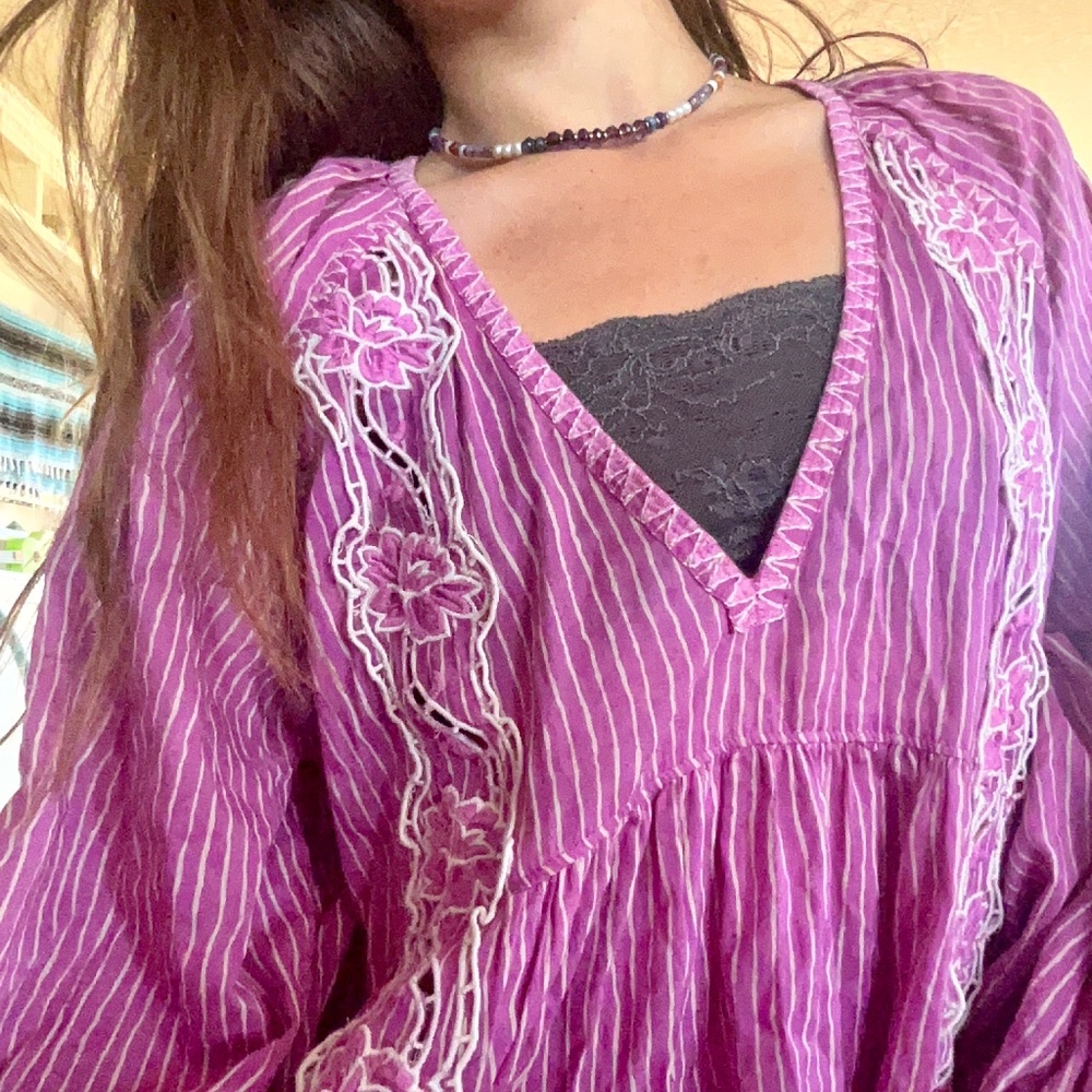 Adorable boho big sleeve blouse